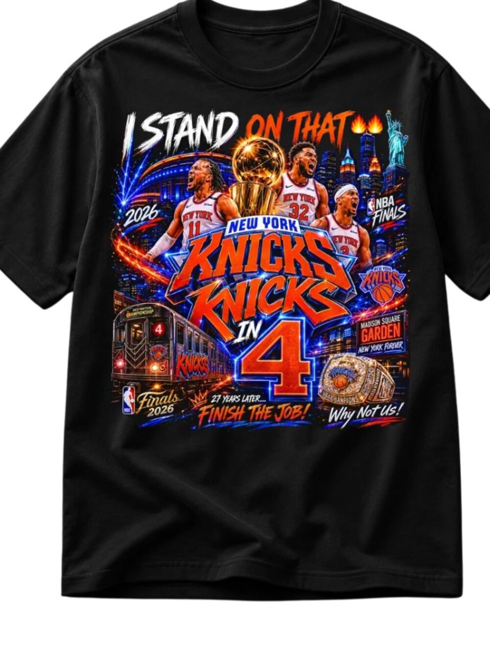 NY Basketball Champions Shirt 2026 Street Graphic Tee 276
